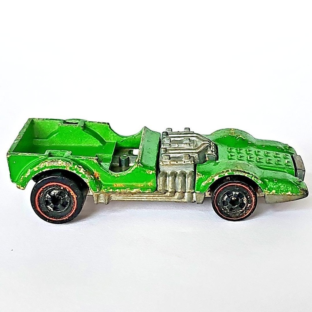 1970 Hot Wheels Odd Job Green Redline Diecast Car Hong Kong Vintage Toy